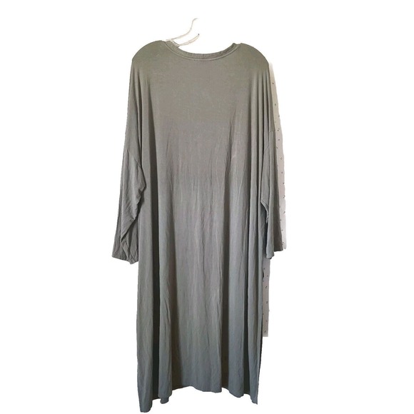 Wynne Layers Cardigan Green 3X Unconstructed Button Front Duster Sage Viscose - Picture 2 of 10